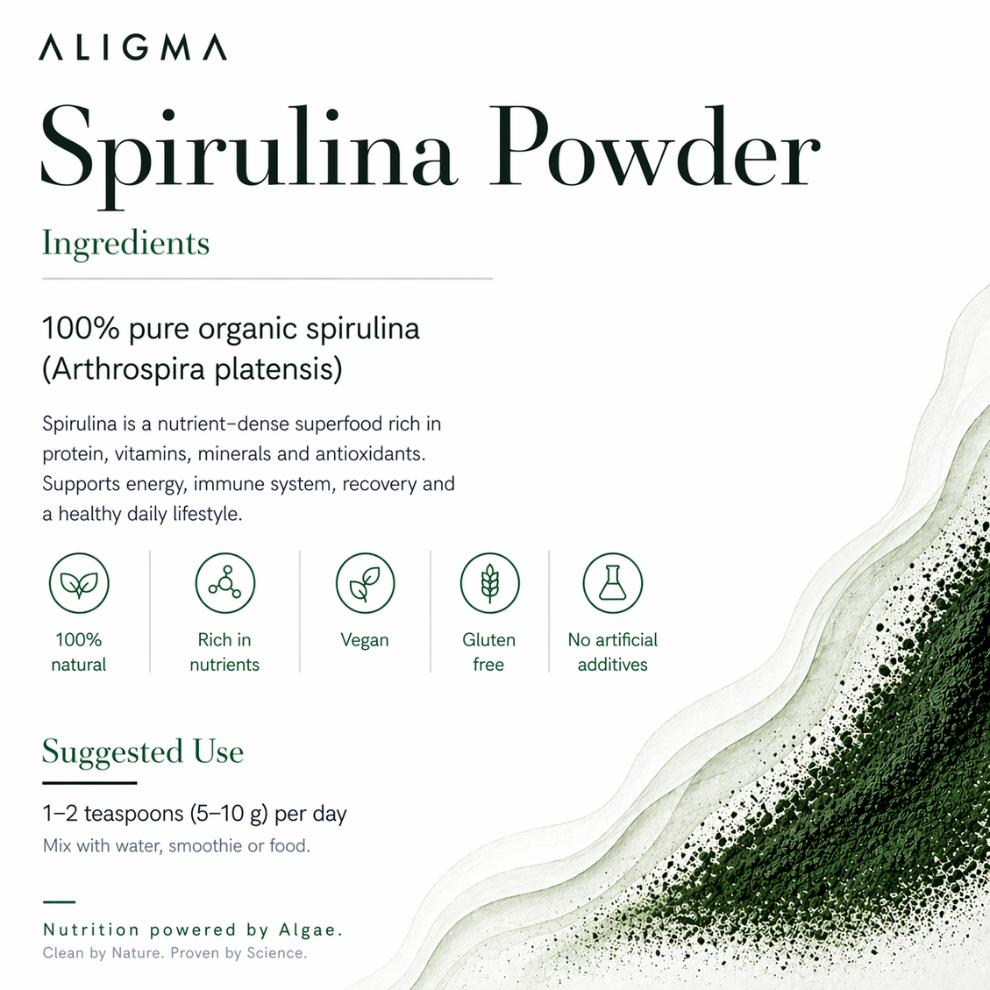 Poudre de spiruline organique