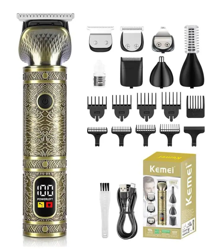 Tondeuse à barbe professionnelle et kit de toilettage | 18 en 1 | Kemei KM-2313