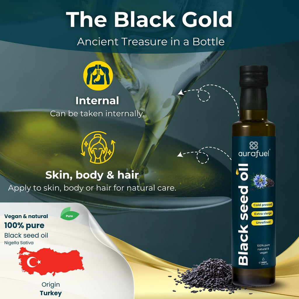 Huile de graine noire naturelle & pure