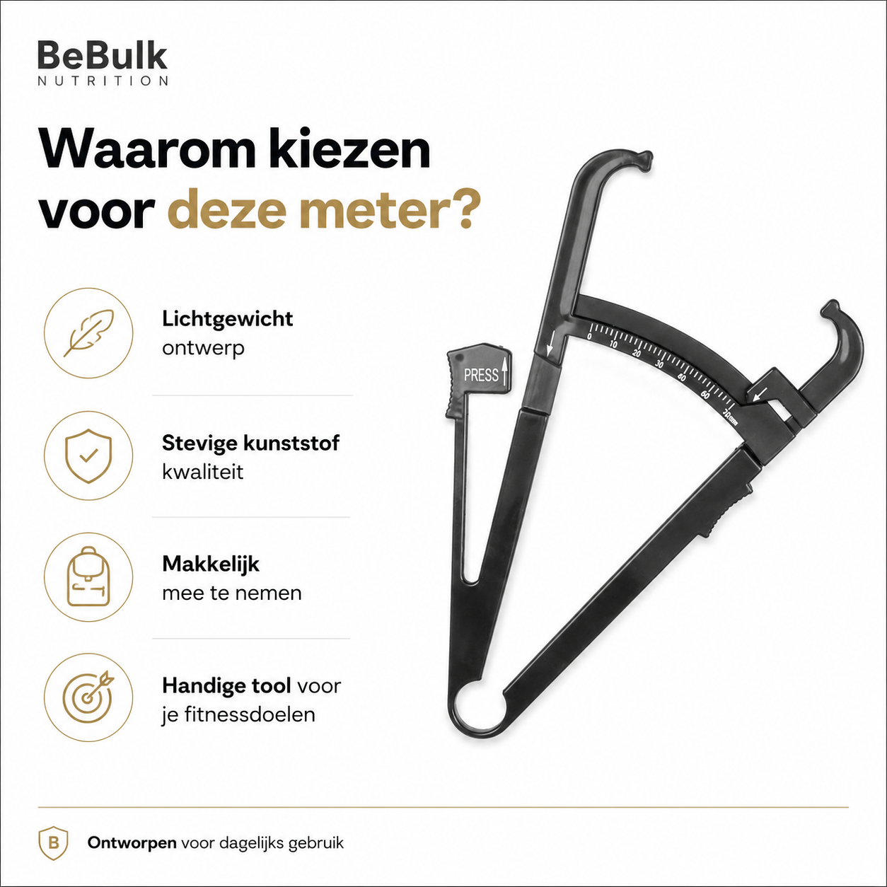 Pince à graisse - Vetmeter - Compteur de pourcentage vétérinaire - BeBulk Nutrition