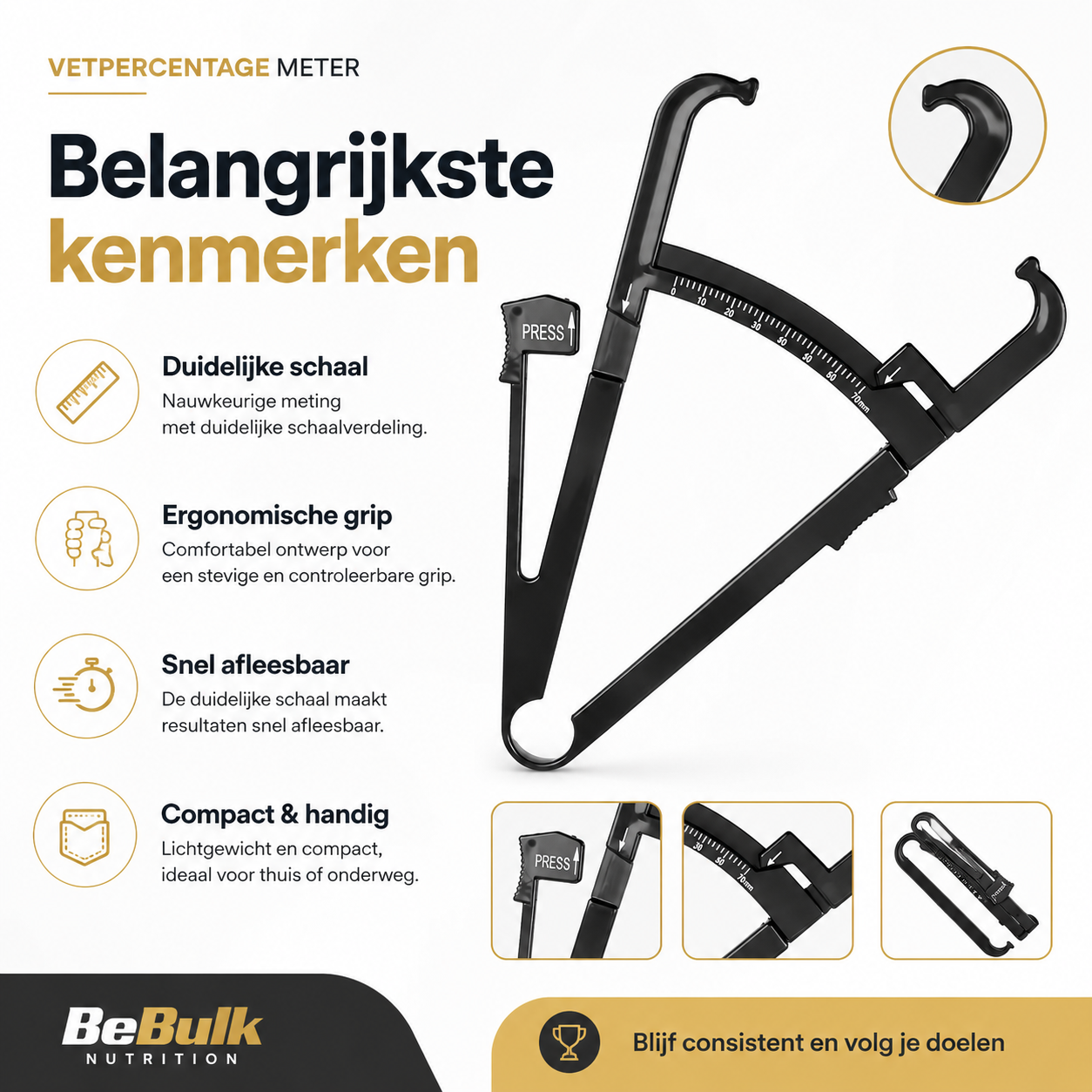 Pince à graisse - Vetmeter - Compteur de pourcentage vétérinaire - BeBulk Nutrition