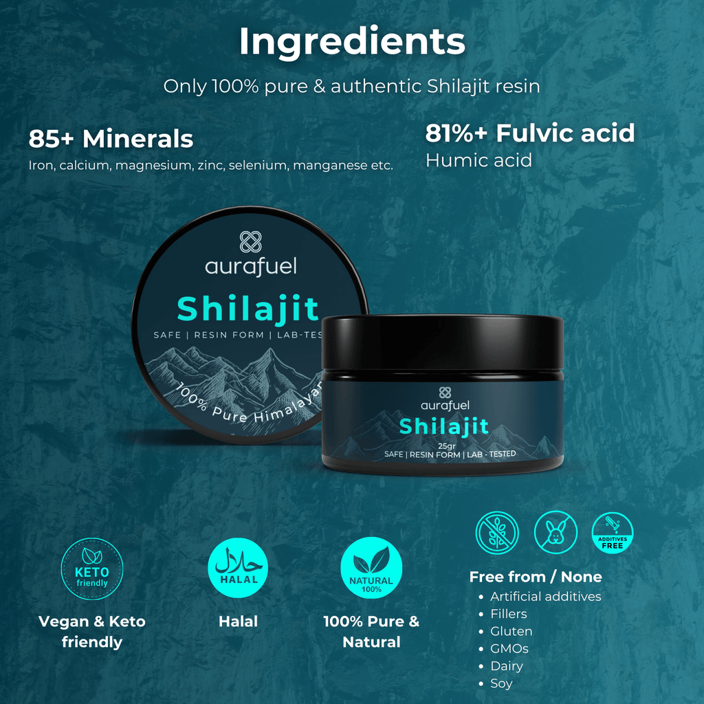 Résine Shilajit pure de l’Himalaya - 100 % authentique et purifiée