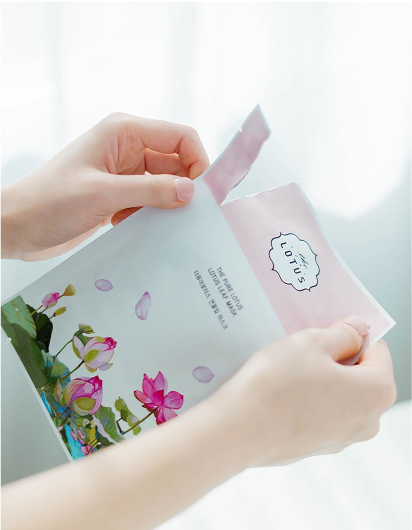 Masque feuille vegan Pure Lotus Traitement des rides (5 pièces)