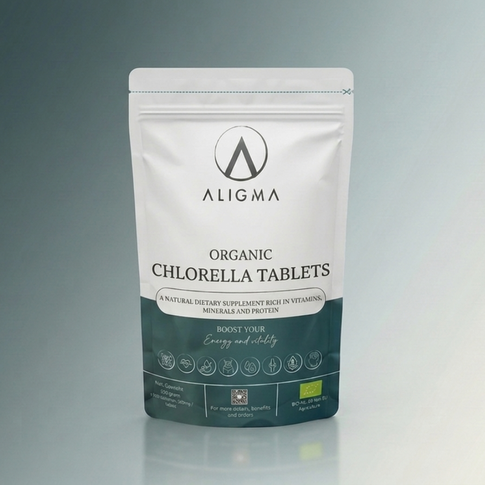 Comprimés de Chlorella biologique, 500 comprimés – (500 mg par comprimé)