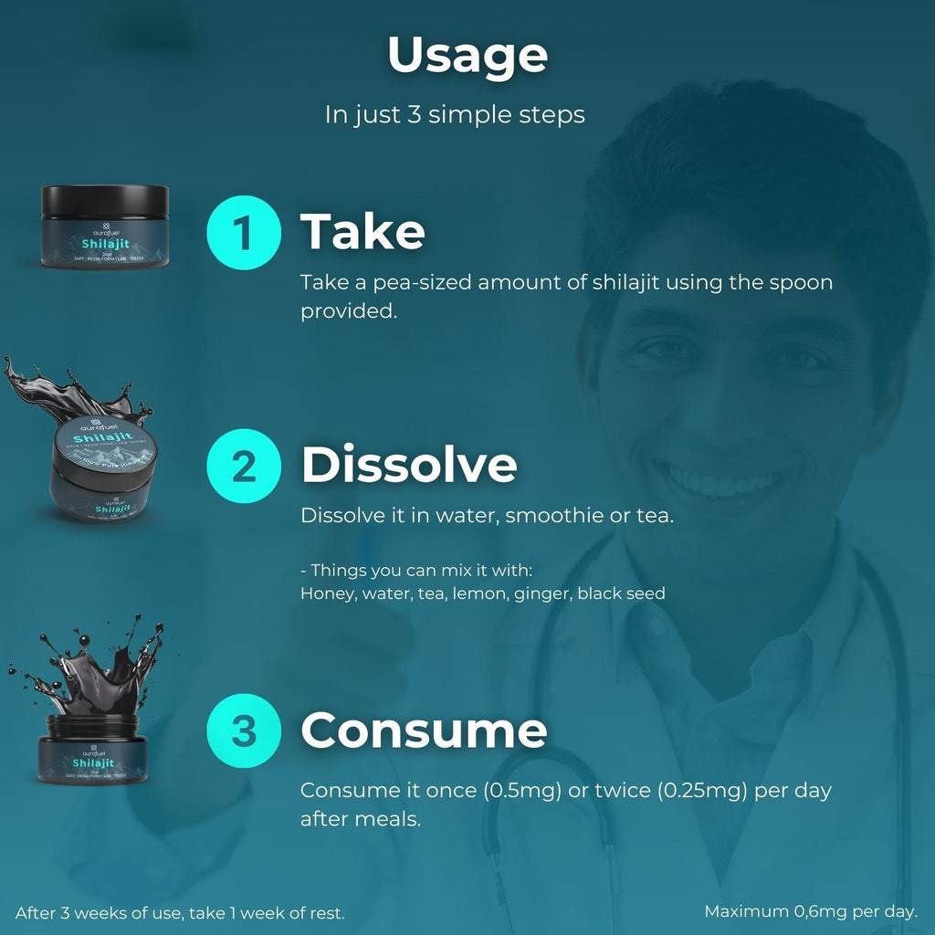 Résine Shilajit pure de l’Himalaya - 100 % authentique et purifiée