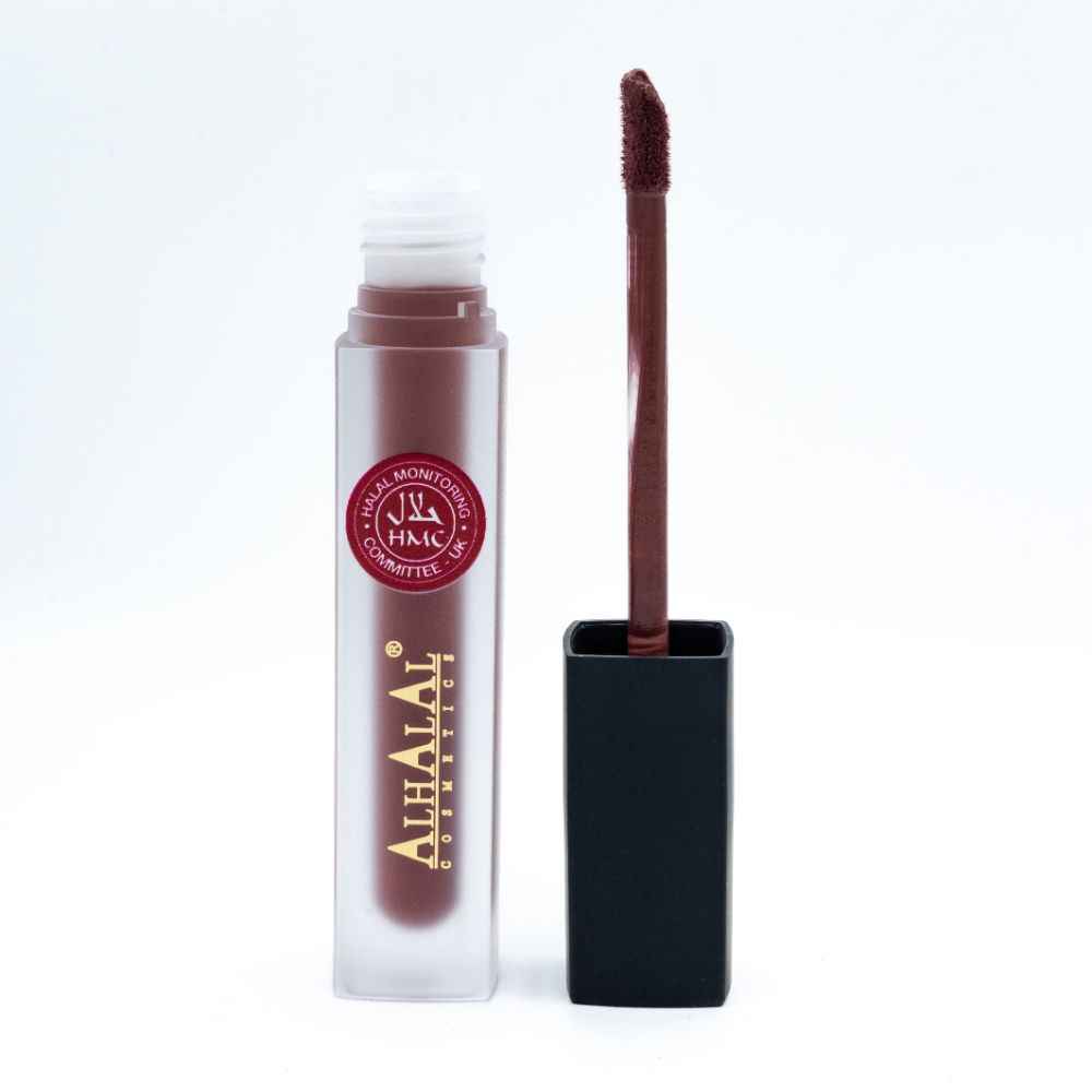 Rouge à lèvres liquide Alhalal Cosmetics avec un applicateur en couleur Beige Lipgloss