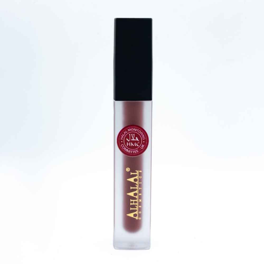 Rouge à lèvres liquide Alhalal Cosmetics en beige gloss beige avec finition mate