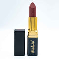 Rouge à lèvres velours Alhalal Cosmetics dans un étui de luxe en or noir à couleur rose foncé