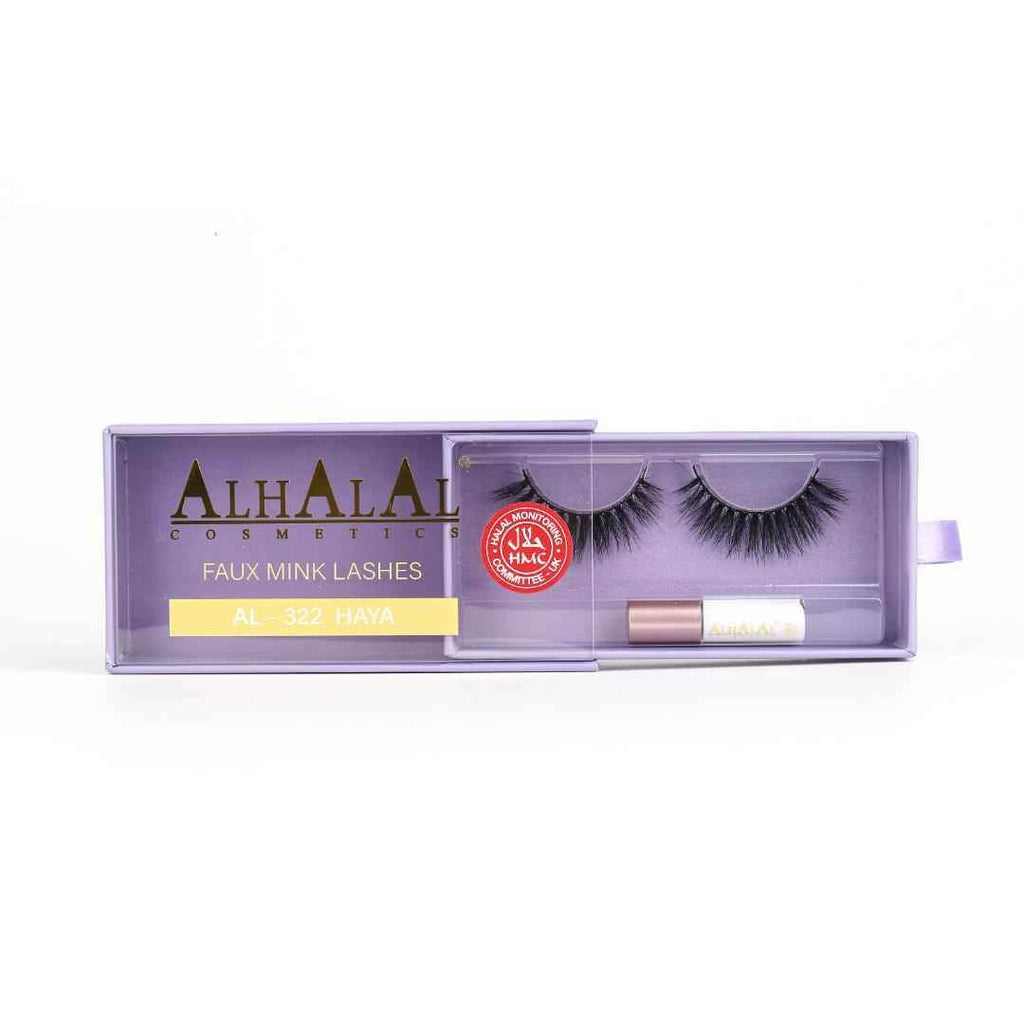 Ensemble de faux cils Alhalal Cosmetics, incluant un sérum pour les cils qui repoussent et pour une apparence plus fournie