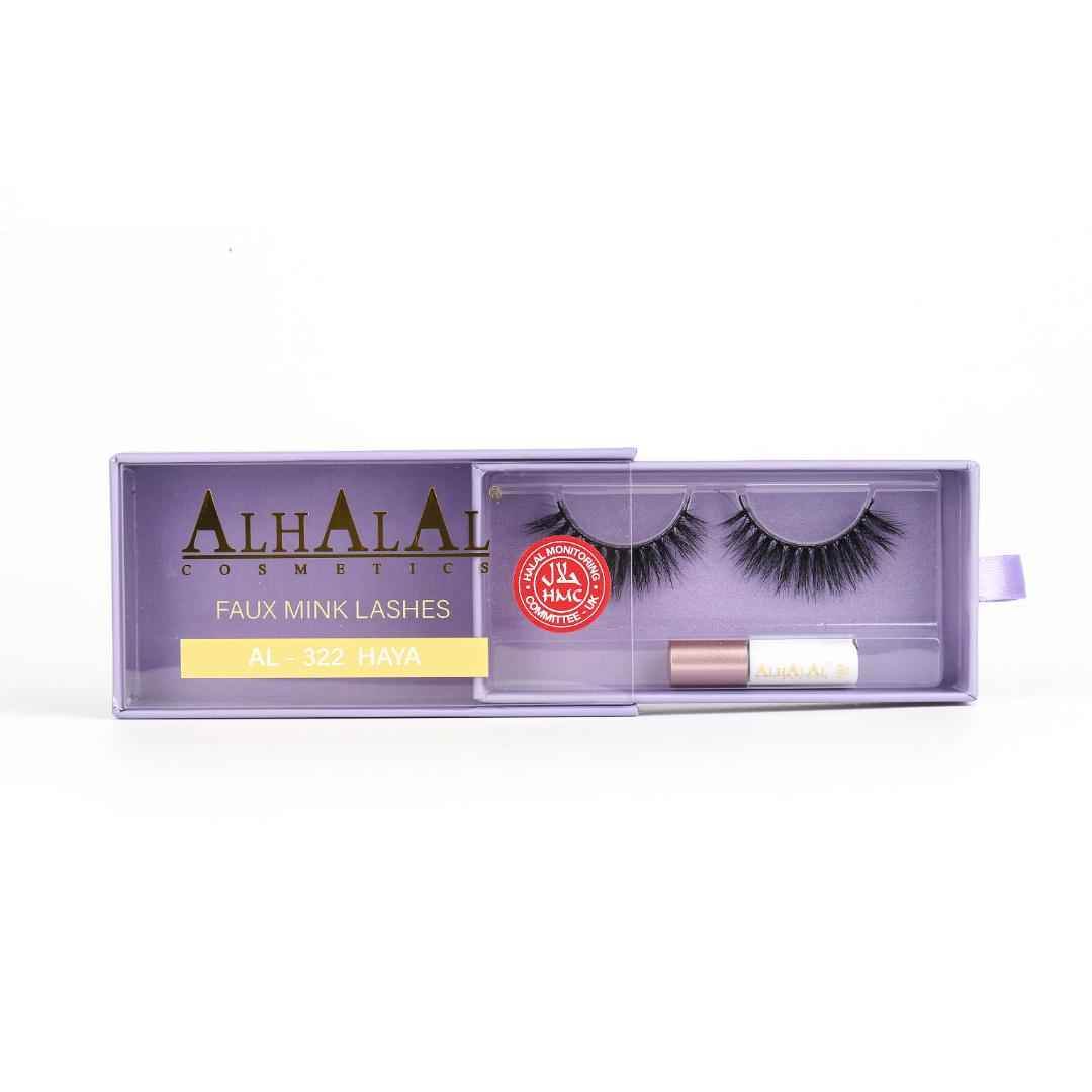 Ensemble de faux cils Alhalal Cosmetics, incluant un sérum pour les cils qui repoussent et pour une apparence plus fournie