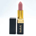 Rouge à lèvres velours Alhalal Cosmetics en rouge à lèvres marron doux avec étui noir et or