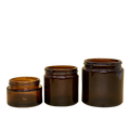 Bocal en verre - Marron (avec bouchon)